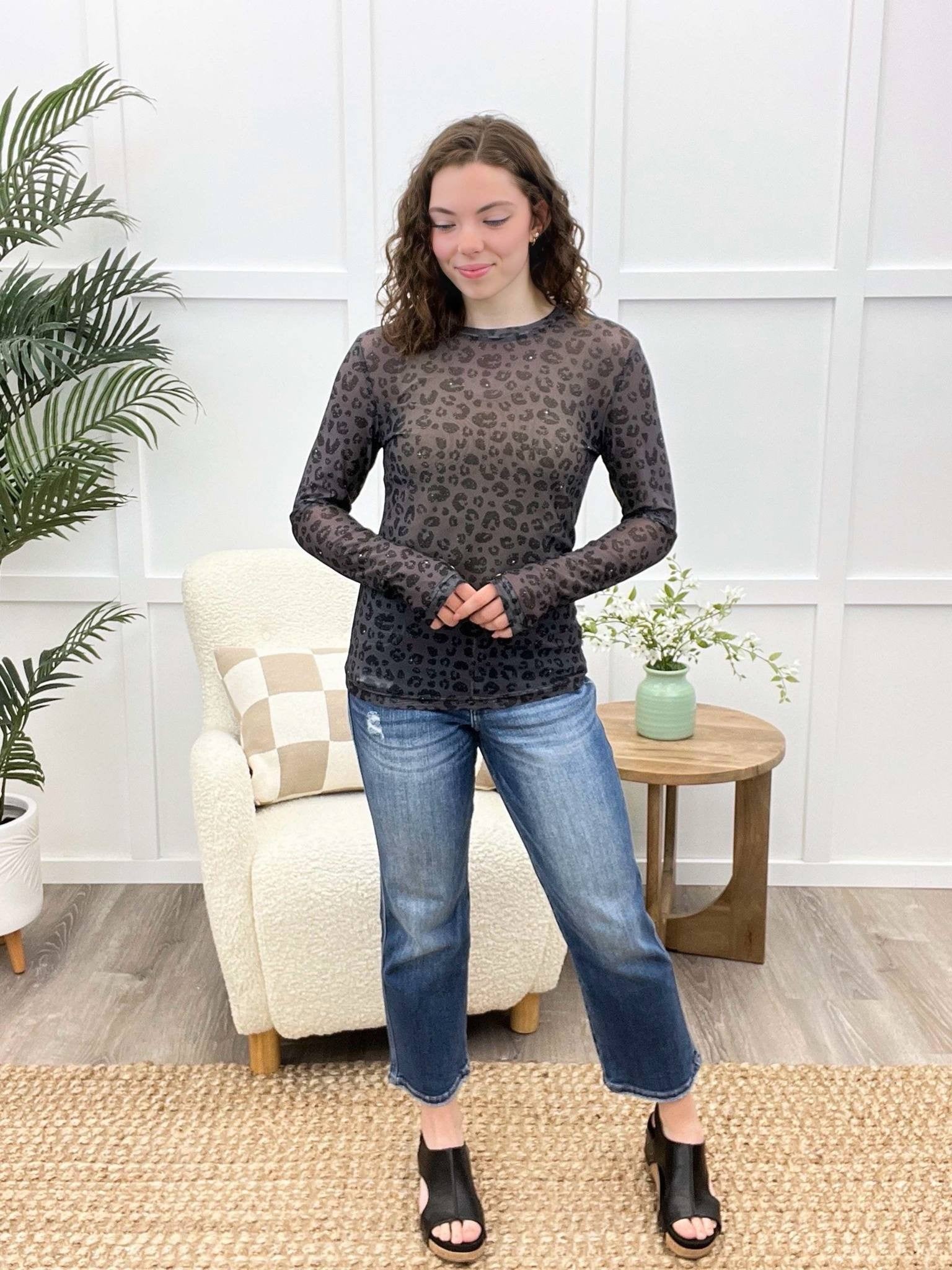 Shirley & Stone Long Sleeve Mesh Tops - The Bronze Butterfly