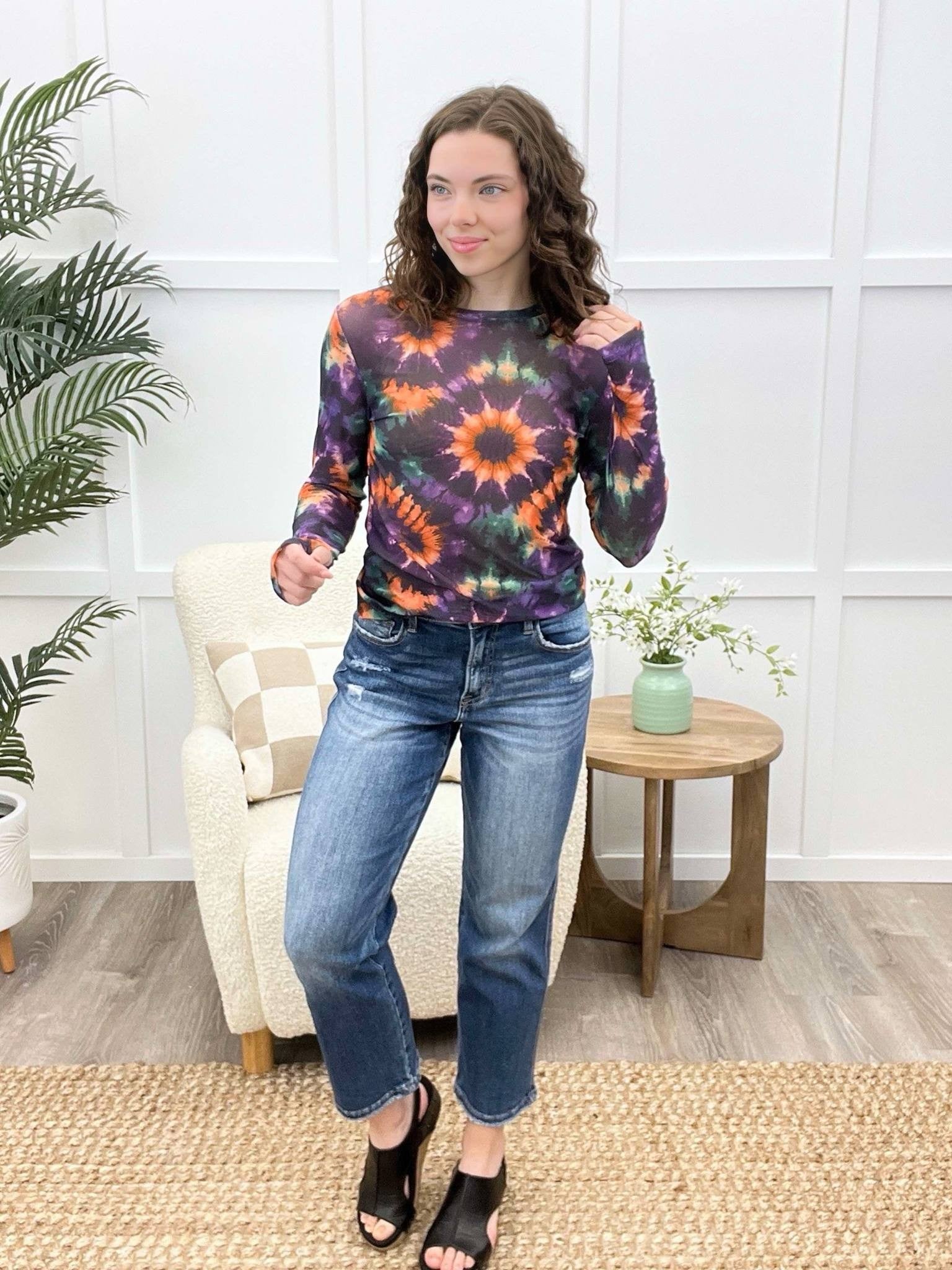 Shirley & Stone Long Sleeve Mesh Tops - The Bronze Butterfly