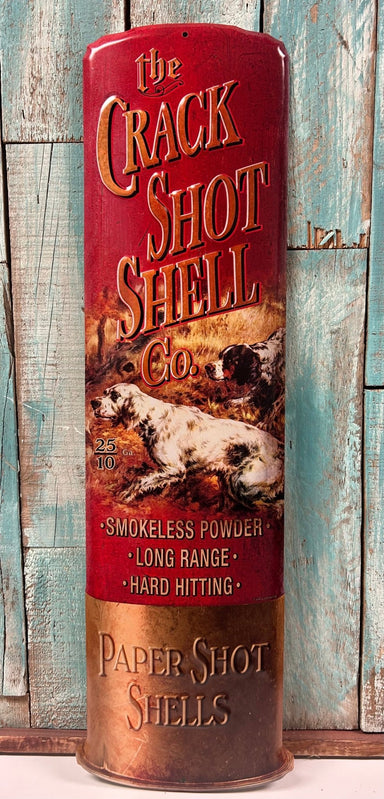 Shot Gun Shell Metal Sign - The Bronze Butterfly