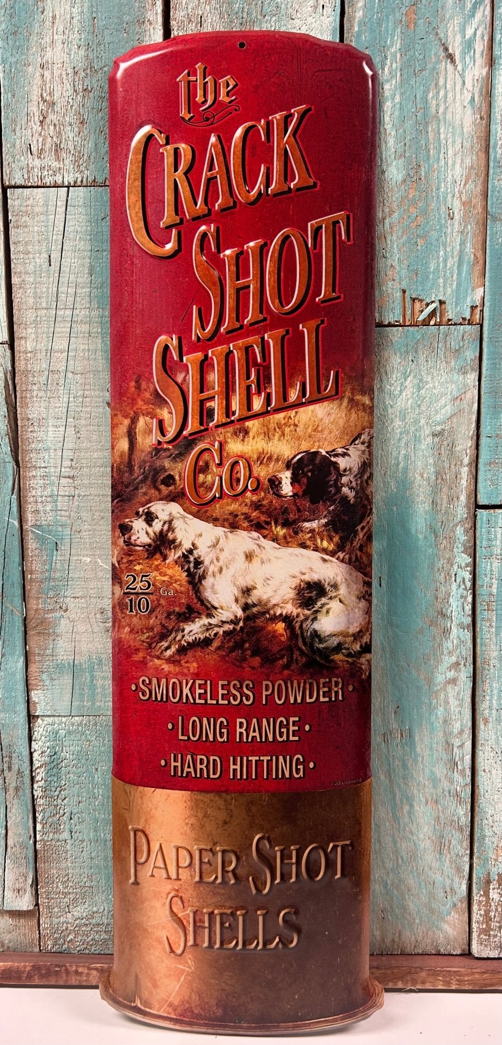 Shot Gun Shell Metal Sign - The Bronze Butterfly