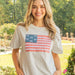 Simply Southern | American It Girl Short Sleeve Graphic Tee with Lace Flag Applique - The Bronze Butterfly