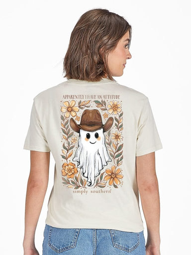 Simply Southern "Apparently I Have an Attitude" Tee in Linen - The Bronze Butterfly