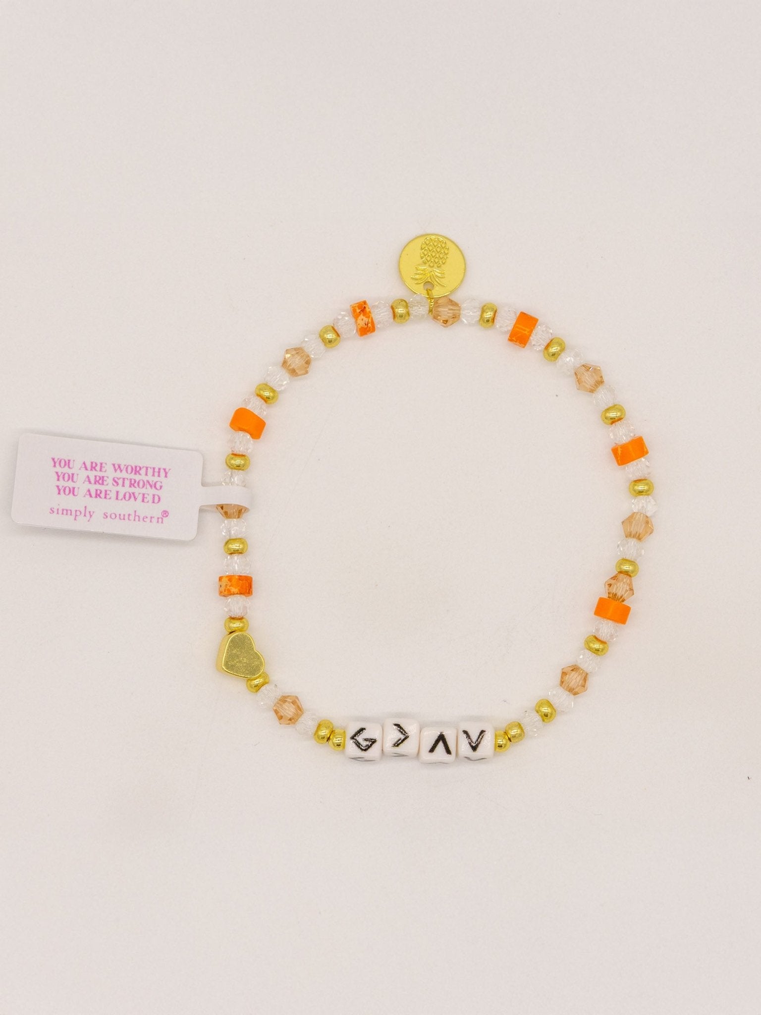 SIMPLY SOUTHERN BEADED POSITIVITY BRACELETS - The Bronze Butterfly