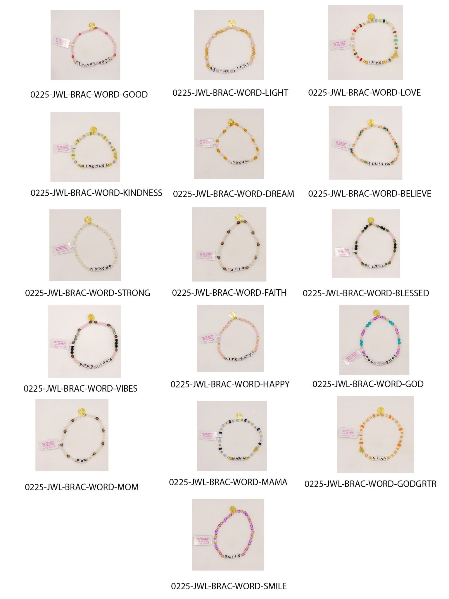 SIMPLY SOUTHERN BEADED POSITIVITY BRACELETS - The Bronze Butterfly