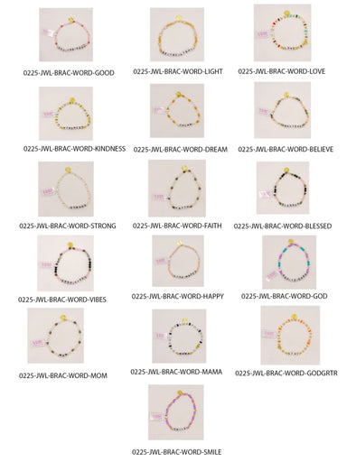 SIMPLY SOUTHERN BEADED POSITIVITY BRACELETS - The Bronze Butterfly