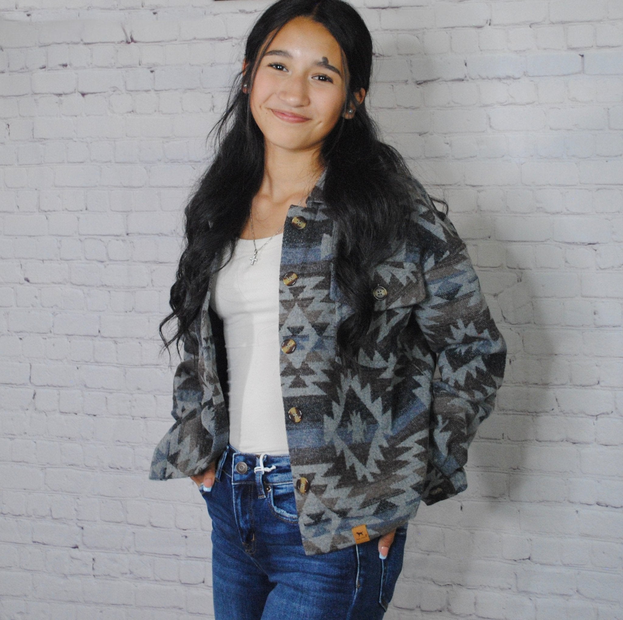 Simply Southern Crop Shacket Navajo - The Bronze Butterfly