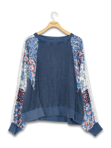 Simply Southern Floral American Pullover Shirt - The Bronze Butterfly