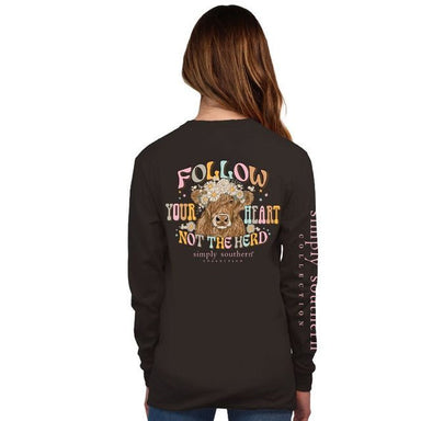 Simply Southern Follow Your Heart Not The Herd Long Sleeve - The Bronze Butterfly