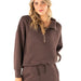 Simply Southern Half-Zip Pullover - Coffee - The Bronze Butterfly