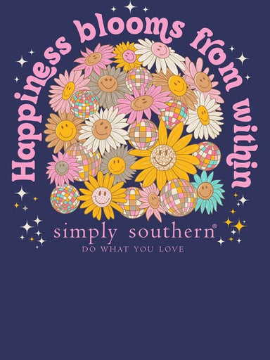 Simply Southern Happiness Blooms Long Sleeve T-Shirt - The Bronze Butterfly