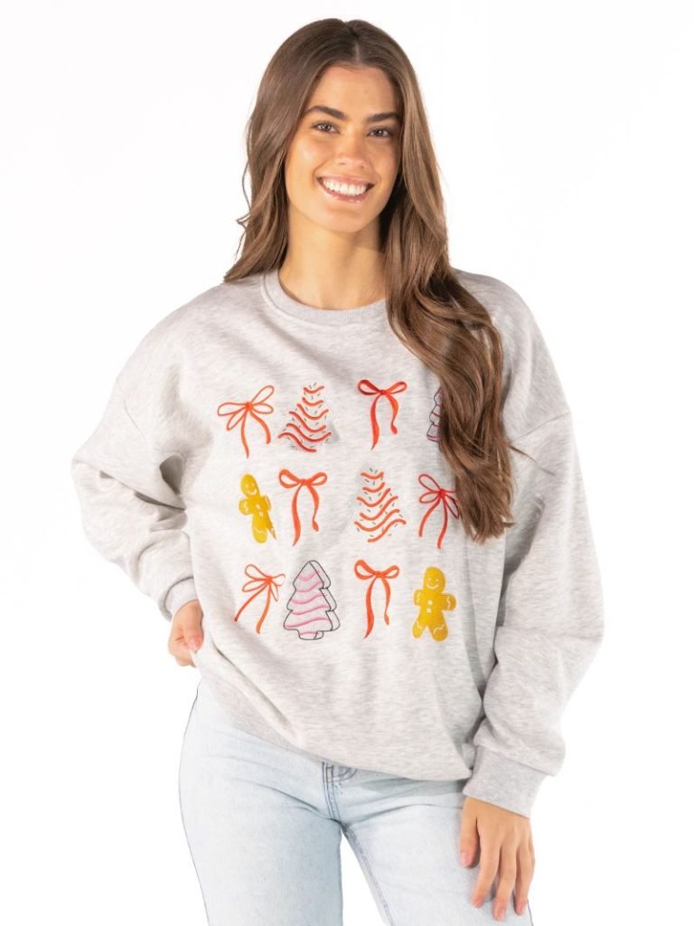 Simply Southern Holiday Embroidered Crew Sweatshirt - The Bronze Butterfly