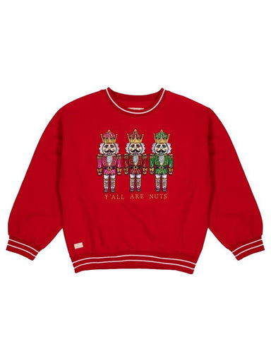 Simply Southern Holiday Varsity Sweatshirt - Nutcracker - The Bronze Butterfly