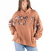 Simply Southern Howdy Mock Neck Pullover Crew Oversized Sweatshirt - The Bronze Butterfly