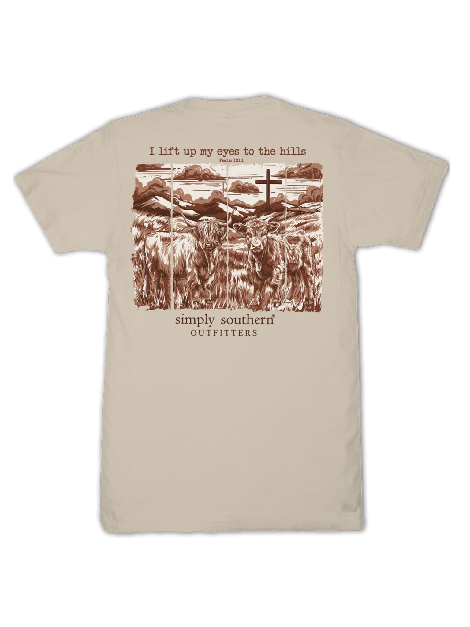 Simply Southern “I Lift Up My Eyes to the Hills” Short Sleeve T-Shirt - The Bronze Butterfly