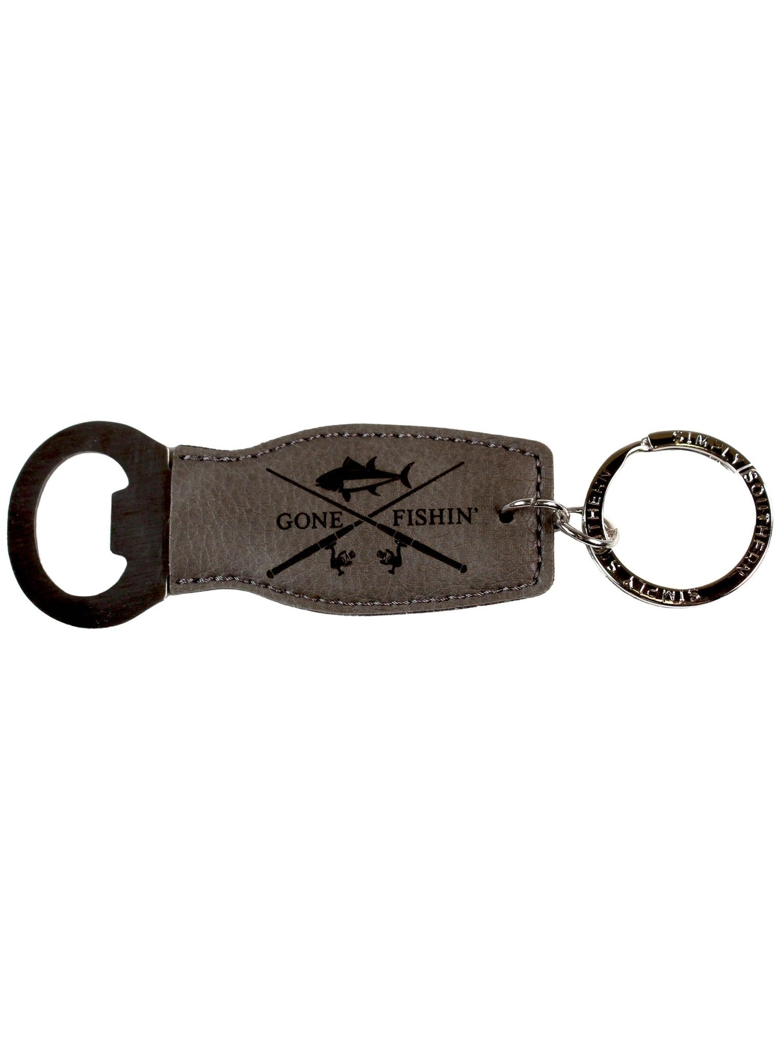 Simply Southern Men’s Bottle Opener Leather Key Chain - The Bronze Butterfly