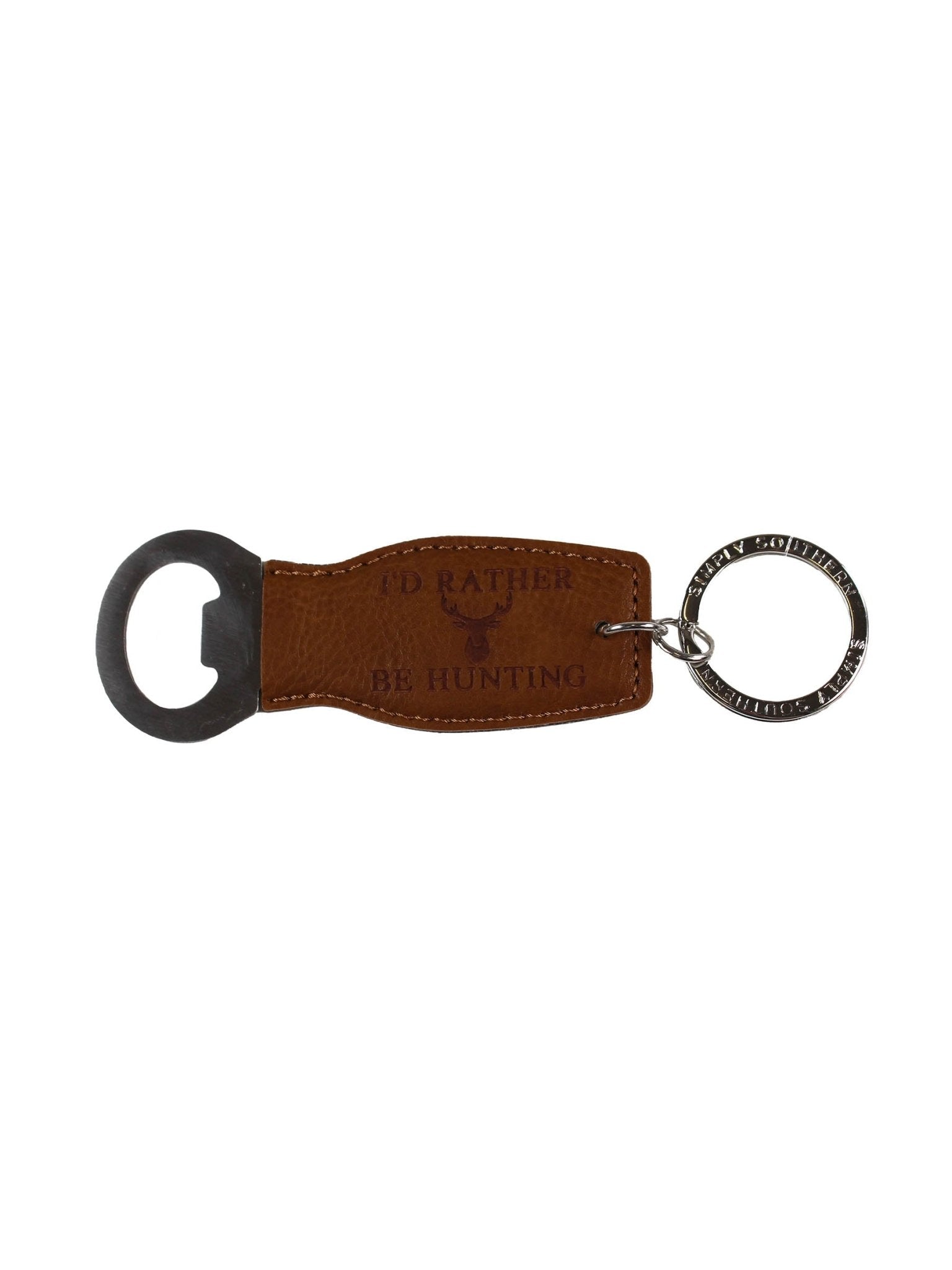 Simply Southern Men’s Bottle Opener Leather Key Chain - The Bronze Butterfly