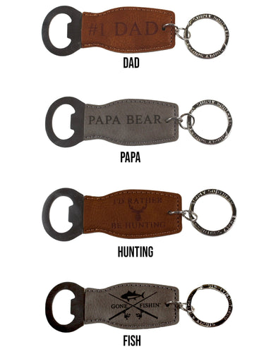 Simply Southern Men’s Bottle Opener Leather Key Chain - The Bronze Butterfly