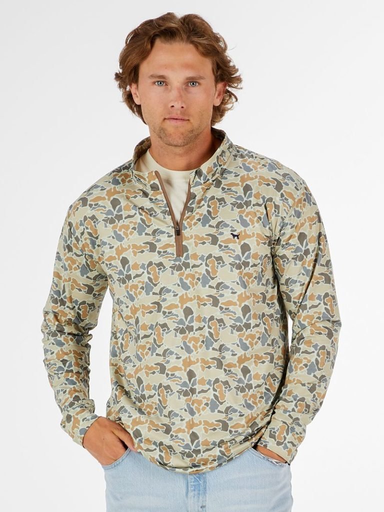 Simply Southern Men's Camo Quarter Zip Pullover - The Bronze Butterfly