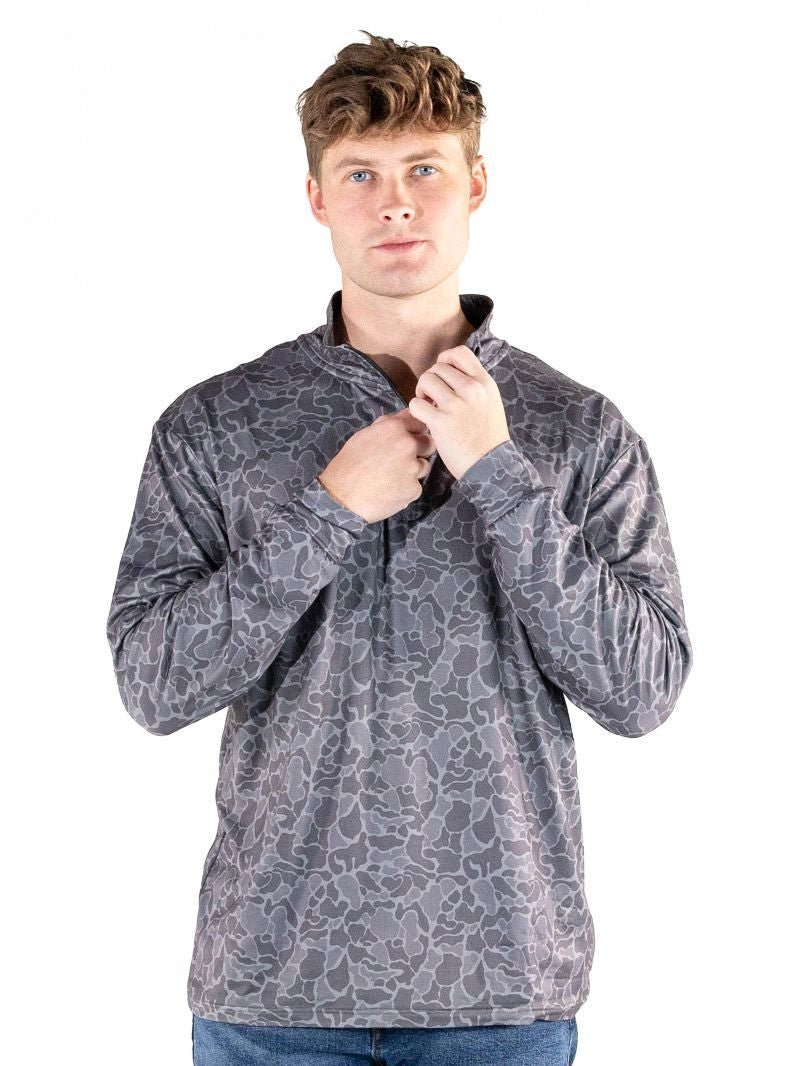 Simply Southern Men's Performance Camo Quarter-Zip - The Bronze Butterfly