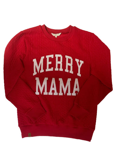 Simply Southern MERRY MAMA Braided Holiday Sweater - The Bronze Butterfly