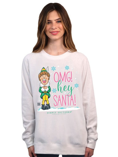 SIMPLY SOUTHERN OMG SNOW CREW SWEATSHIRT - The Bronze Butterfly