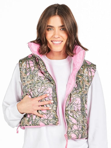 Simply Southern Pink Camo Puffer Vest - The Bronze Butterfly