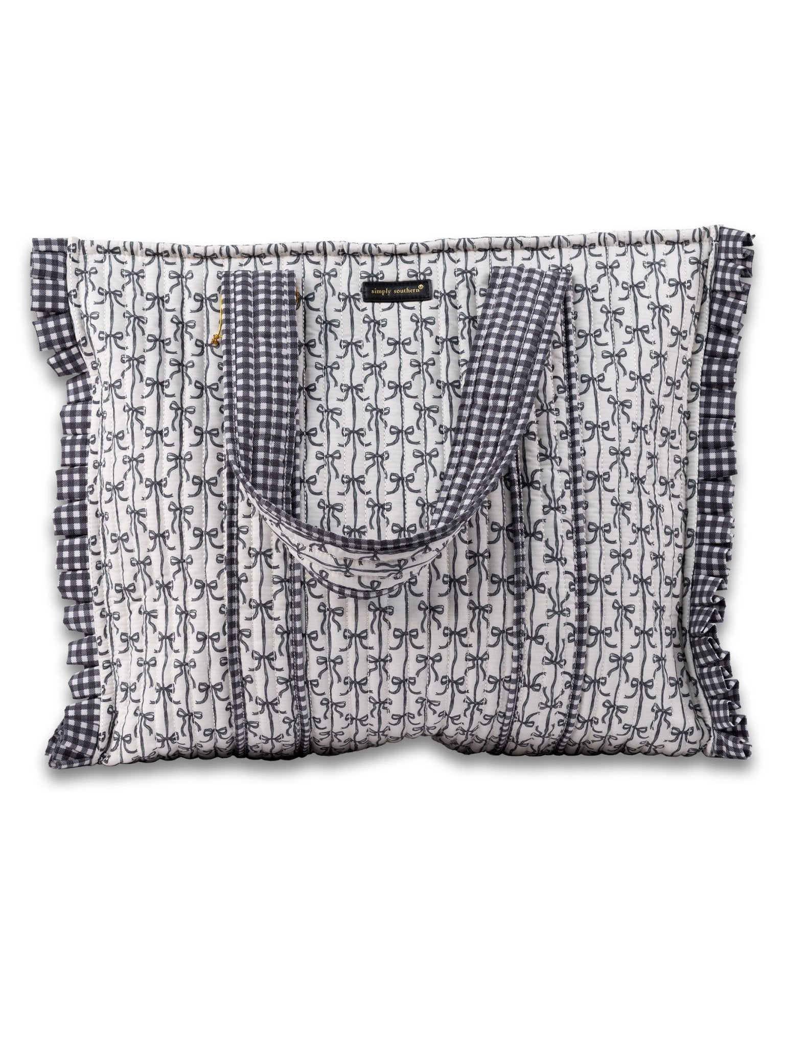 Simply Southern Quilted Bow Print Tote Bag - The Bronze Butterfly