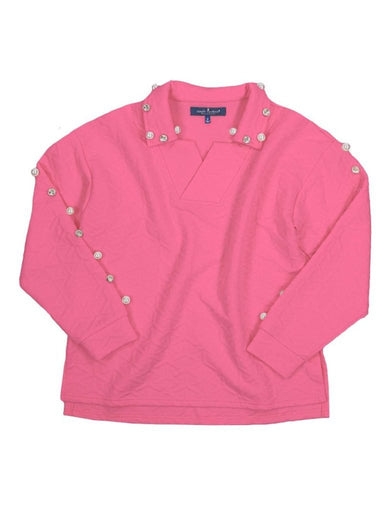 Simply Southern Quilted Pearl V-Neck Top - The Bronze Butterfly