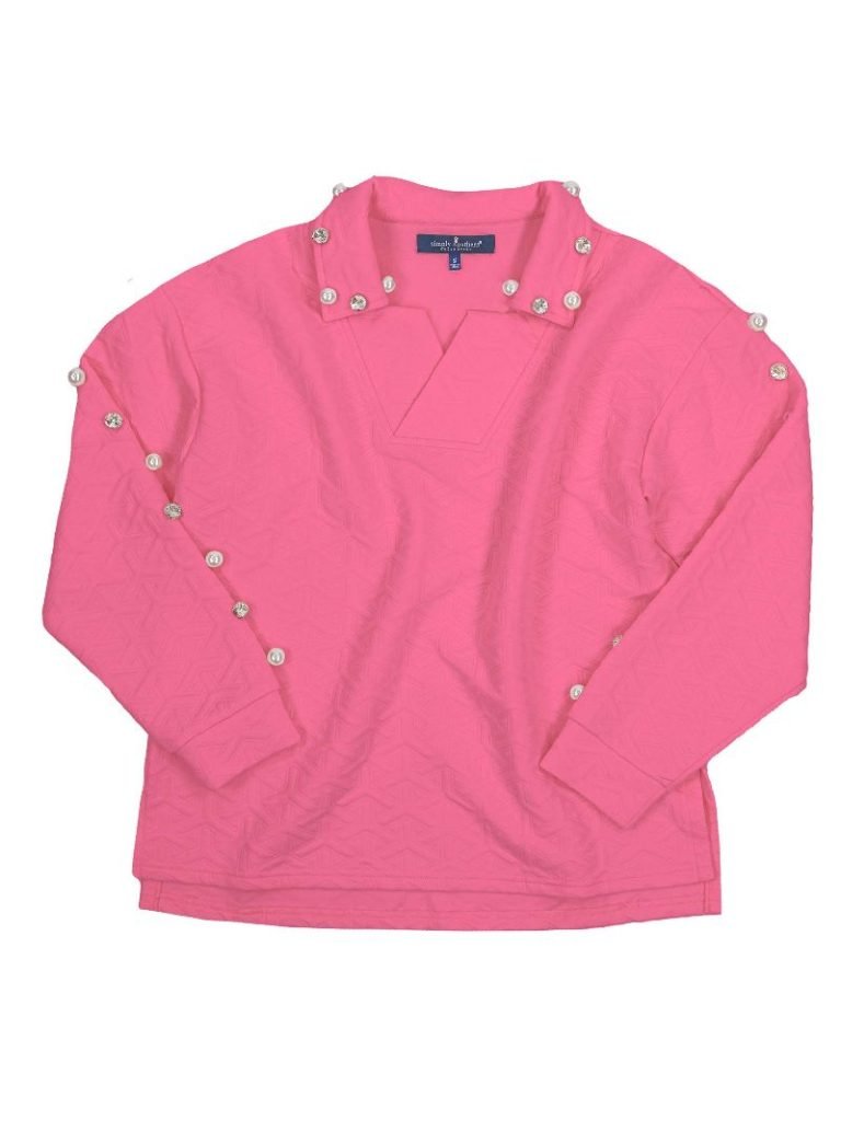 Simply Southern Quilted Pearl V-Neck Top - The Bronze Butterfly
