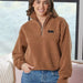 Simply Southern Sherpa Half - Zip Taylor Pull Over - The Bronze Butterfly