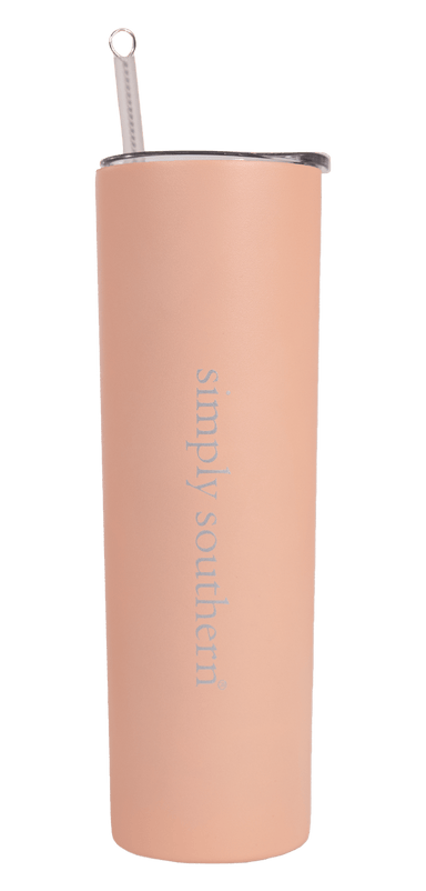 Simply Southern: Slim Straw Tumbler Peach - The Bronze Butterfly