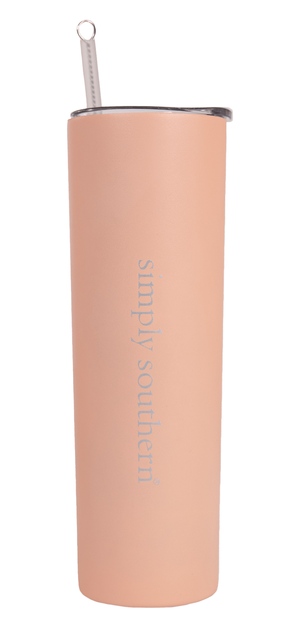 Simply Southern: Slim Straw Tumbler Peach - The Bronze Butterfly