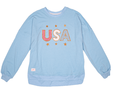 Simply Southern Sparkle Chenille Letter Pullover - The Bronze Butterfly