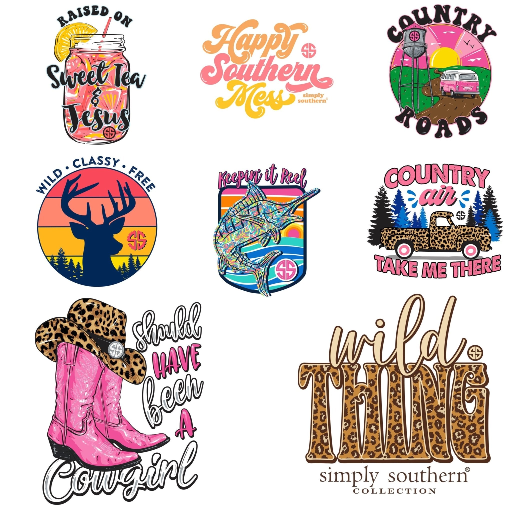 Simply Southern Sticker Set - The Bronze Butterfly