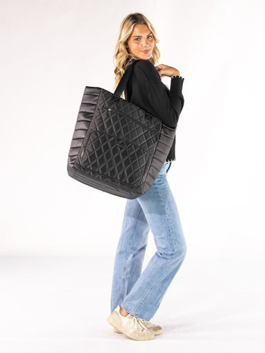 Simply Southern Swivel Rolling Tote | Black - The Bronze Butterfly