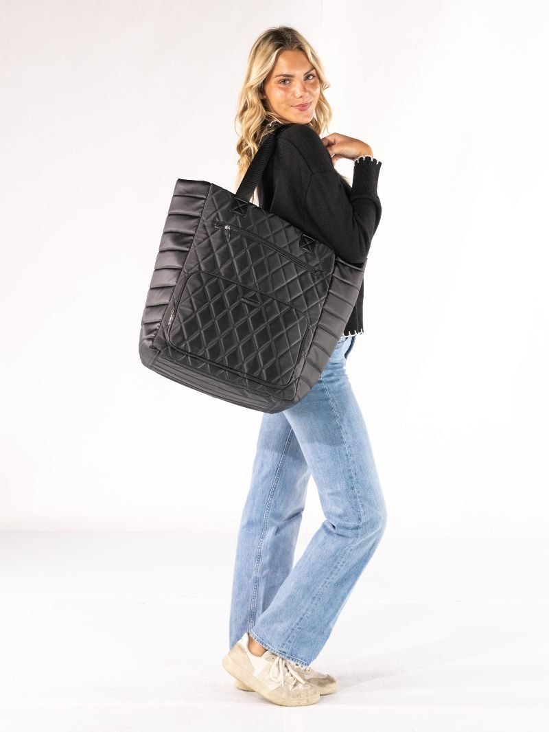 Simply Southern Swivel Rolling Tote | Black - The Bronze Butterfly