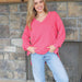 Simply Southern V - Neck Knit Sweater - The Bronze Butterfly