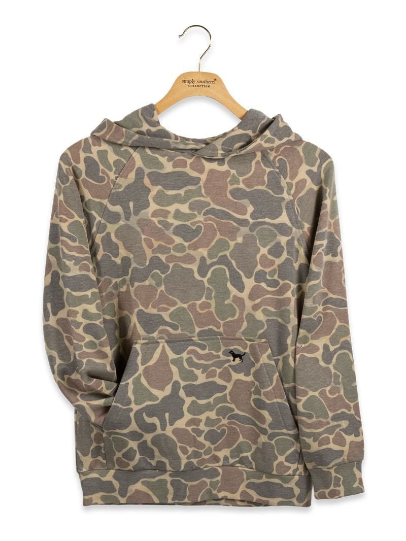 Simply Southern Youth Boys Performance Fleece Camo Hoodie - The Bronze Butterfly