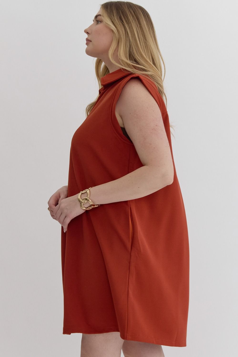 Sleeveless Mini Dress - The Bronze Butterfly