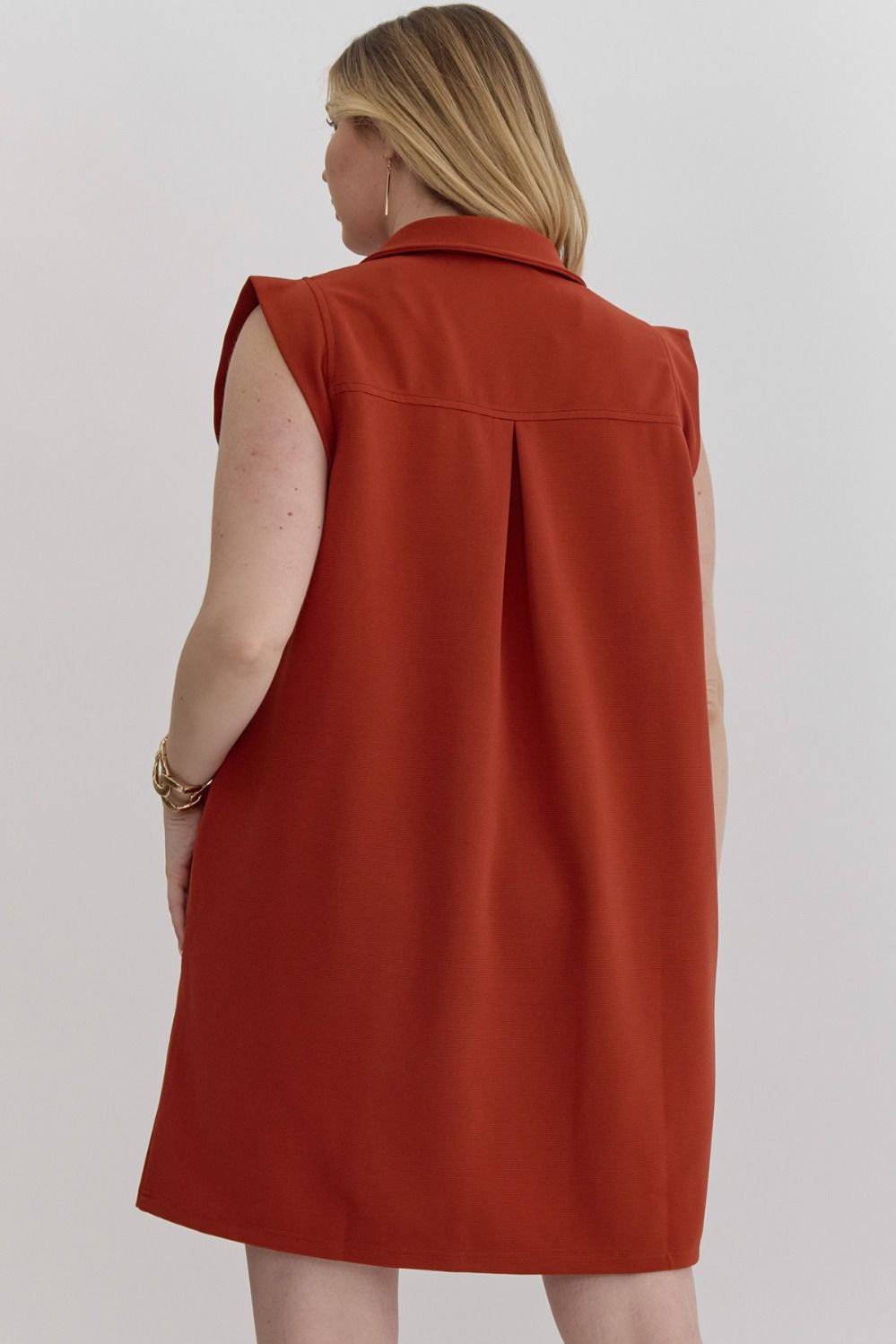 Sleeveless Mini Dress Plus Size - The Bronze Butterfly