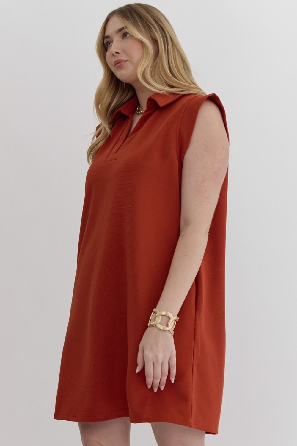 Sleeveless Mini Dress Plus Size - The Bronze Butterfly