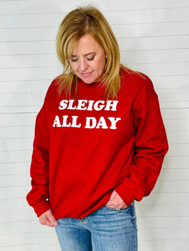 Sleigh All Day Crewneck Sweatshirt - The Bronze Butterfly