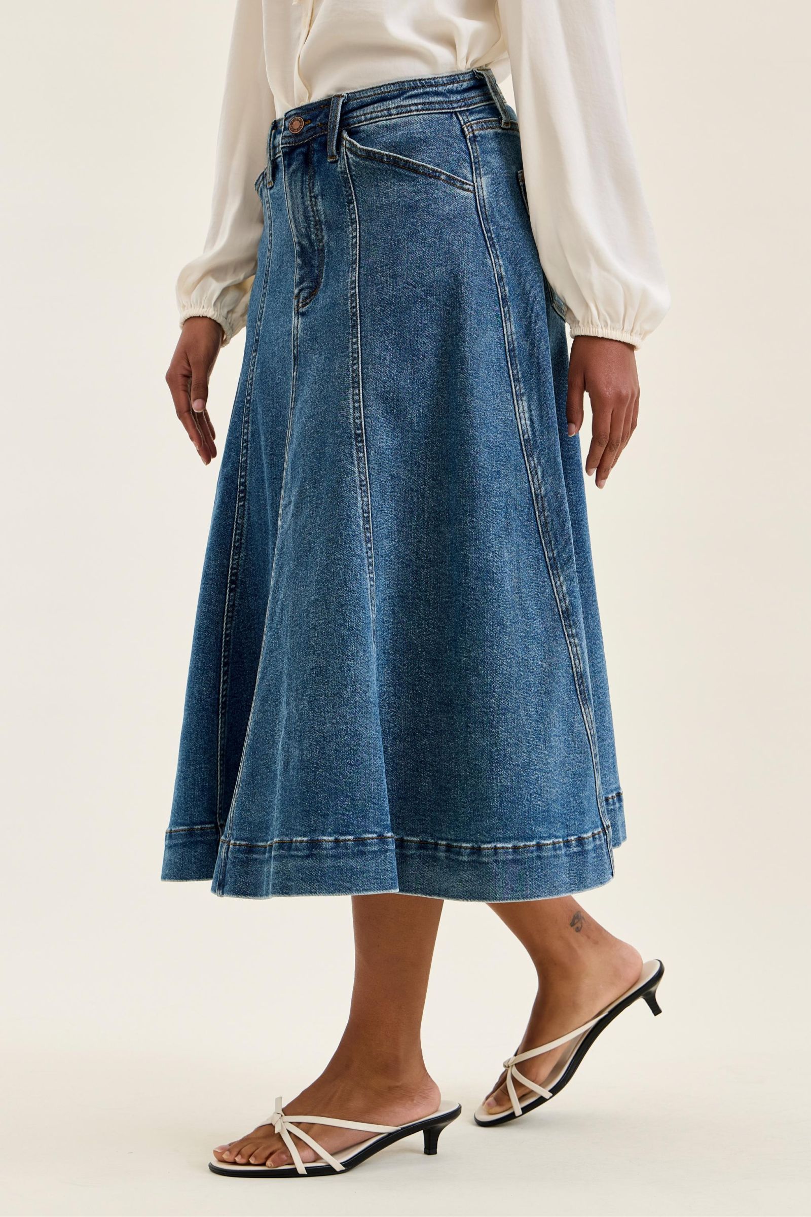 Judy Blue High Waist Lasso Stone Denim Skirt