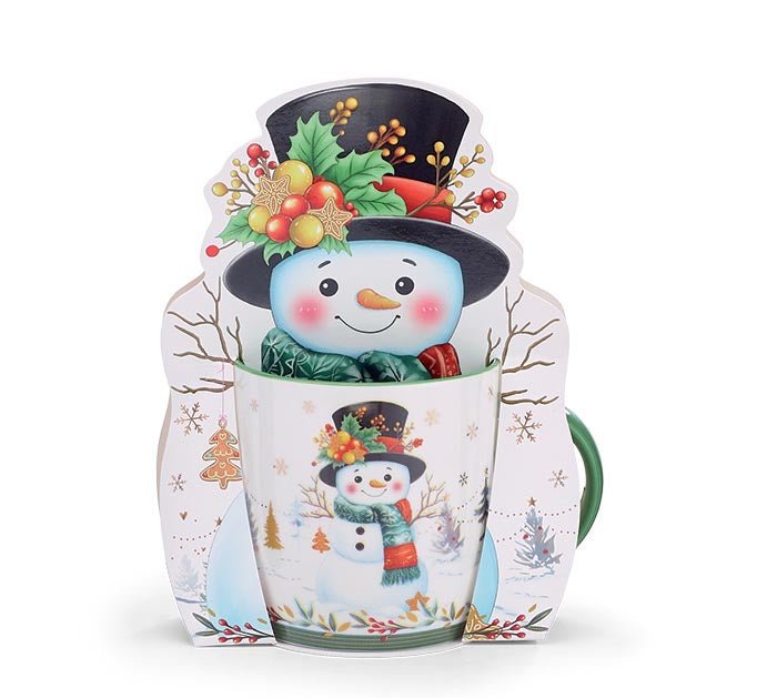 SNOWMAN MUG WITH GIFT CADDY - The Bronze Butterfly