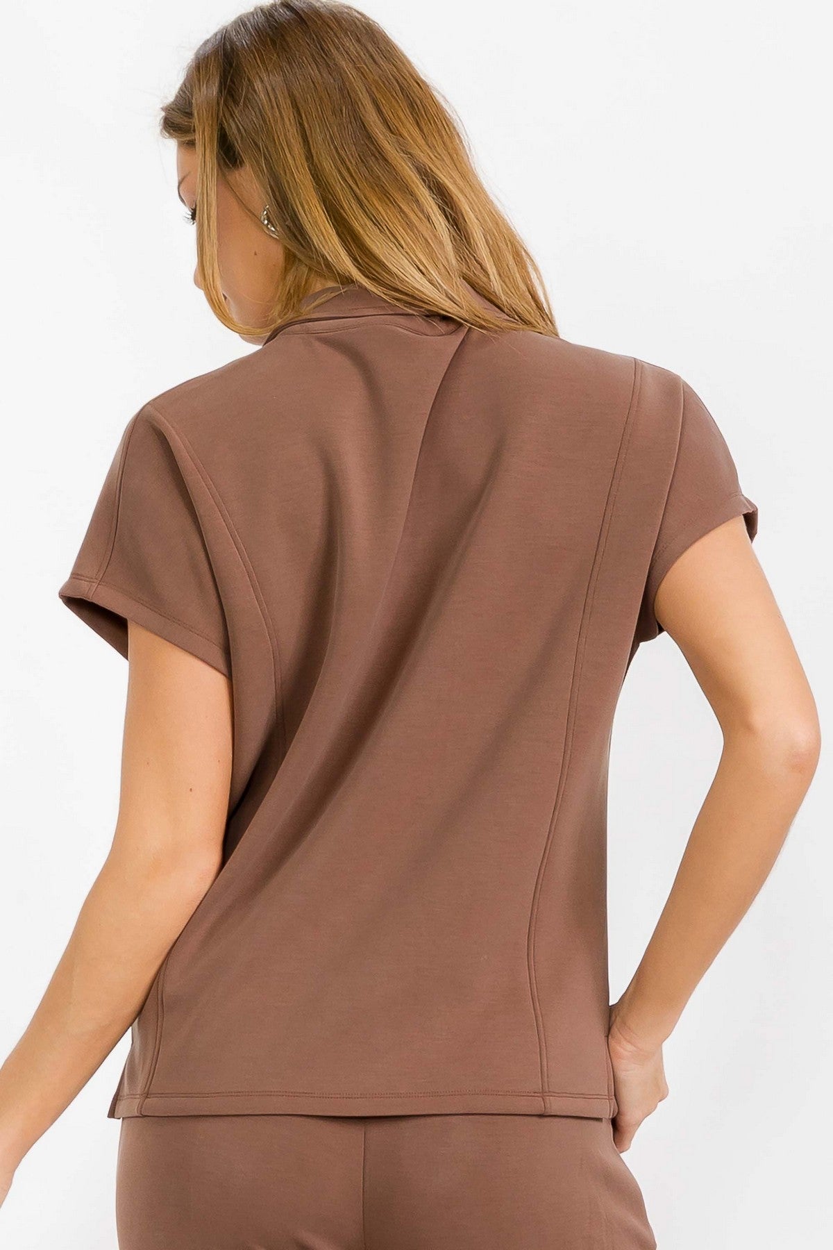 So Chic Sofie Soft Half Zipper Top - The Bronze Butterfly