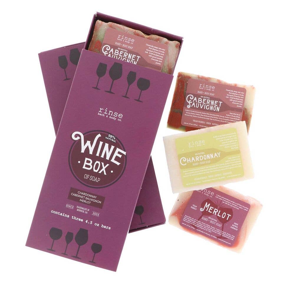 Soap Wine - Box of Wine Soap (3 bars) - The Bronze Butterfly