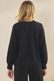 Sofie Soft Split Neck Raglan Long Sleeve - The Bronze Butterfly