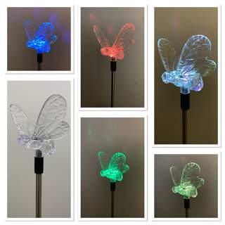 Solar powered acrylic stake - The Bronze Butterfly
