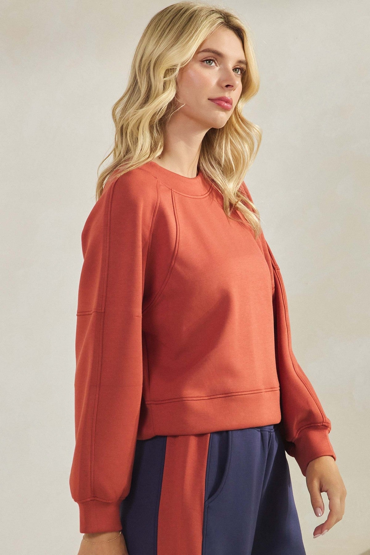 Solid Crewneck UltraComfy Short Top - The Bronze Butterfly