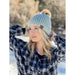 Solid Waffle Stitch Fur Pom C.C Beanie - The Bronze Butterfly